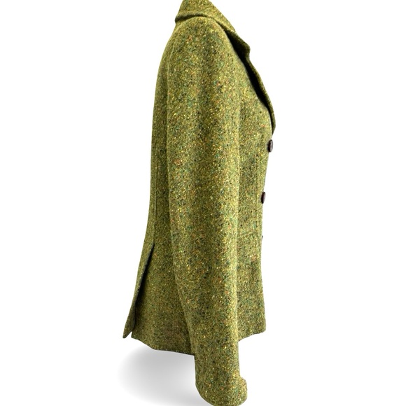 Moda International Olive/ Multi Pea Coat sz 6 Y2K vintage retro - Picture 3 of 14